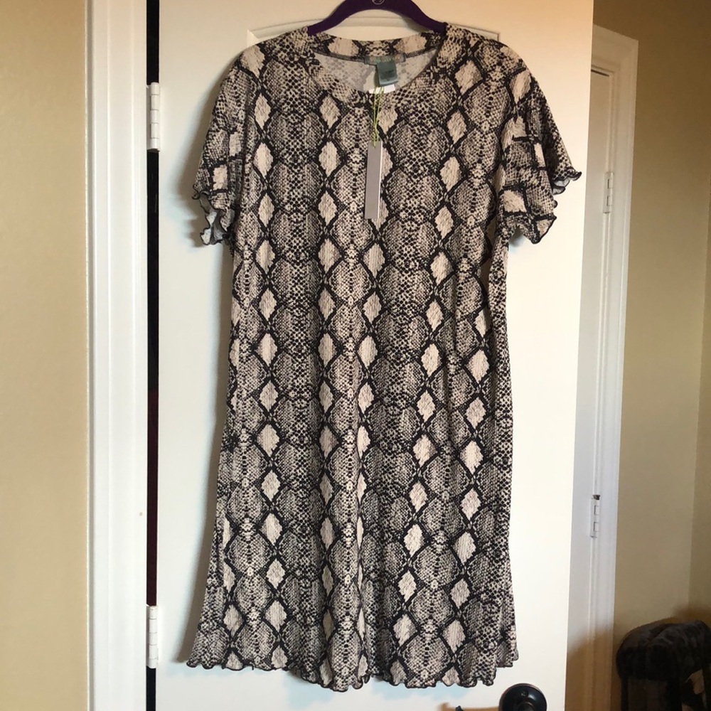 NWT Good Luck Gem Python Print Dress Sz XL